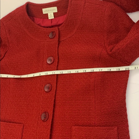 Appleseed’s Vintage cranberry jacket, 10, 5 buttons down and front pockets - Picture 6 of 10